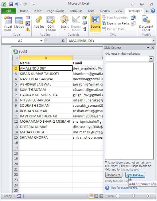 Export Excel File To An Xml Data File 0704